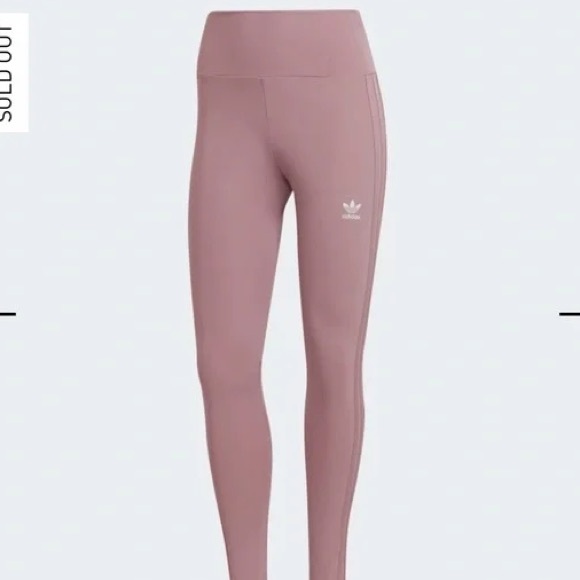 ADIDAS Adicolor Classics Tonal 3-Stripes Tights in Magic Mauve sz L NWOT RARE - Picture 6 of 11